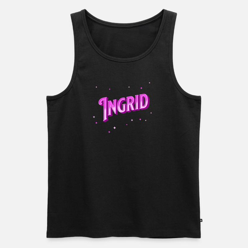 Ingrid name personalized - Men's Premium Organic Tank Top - black