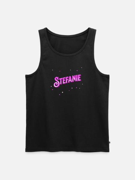 Stefanie's name personalized - Men's Premium Organic Tank Top - black