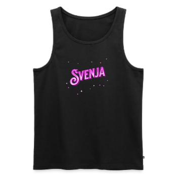 Svenja Namen personalisiert - Männer Premium Bio Tank Top - Schwarz - Vorne - Michal (187cm)