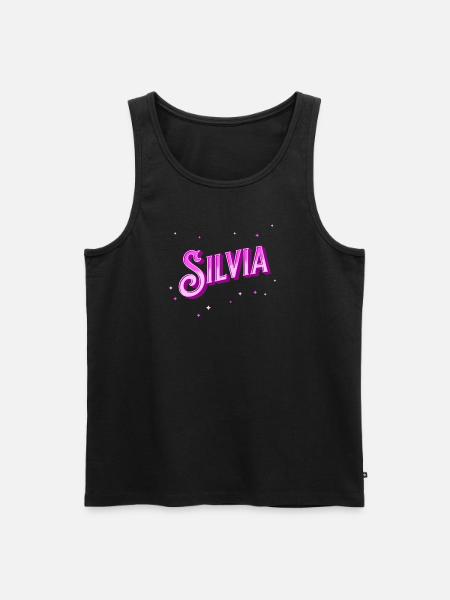 Silvia name personalized - Men's Premium Organic Tank Top - black