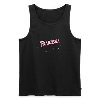 Franziska Namen personalisiert - Männer Premium Bio Tank Top - Schwarz - Vorne - AI Model Male 178 light (178cm)