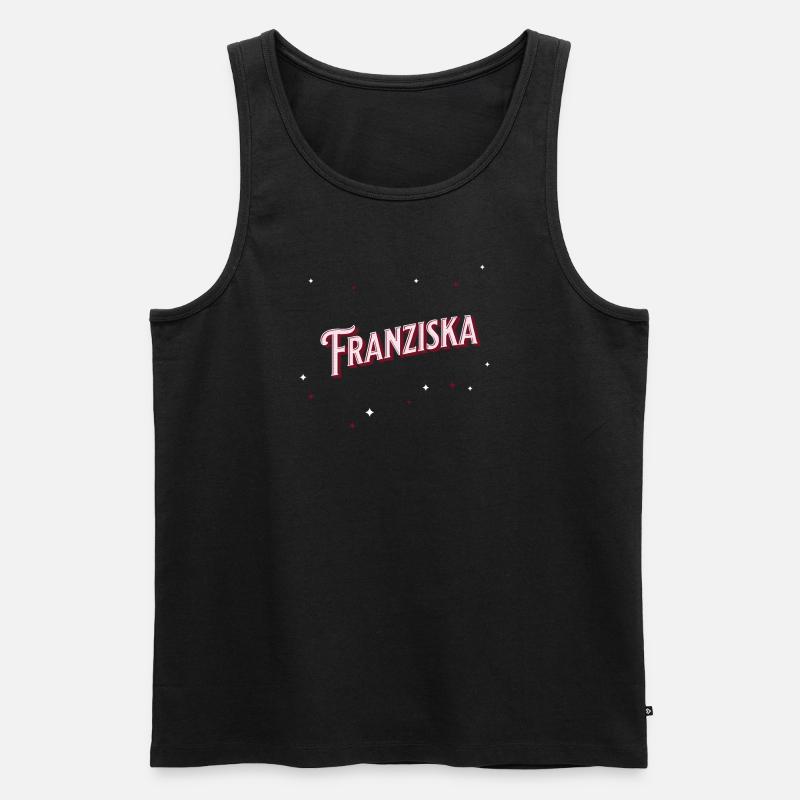 Franziska name personalized - Men's Premium Organic Tank Top - black