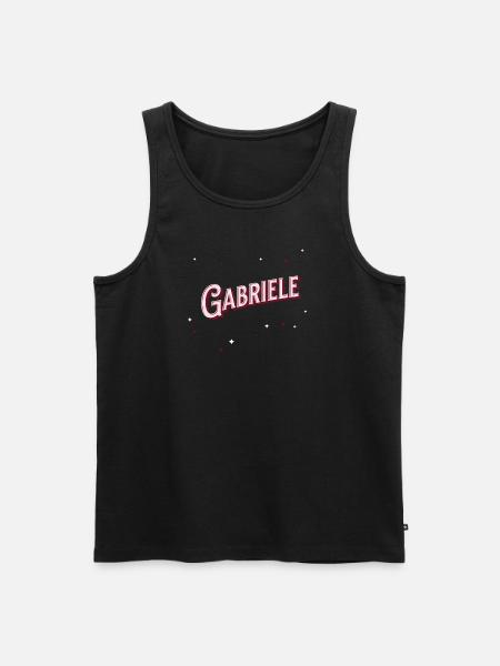 Gabriele's name personalized - Men's Premium Organic Tank Top - black