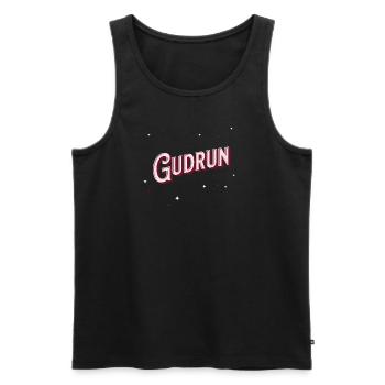Gudrun Namen personalisiert - Männer Premium Bio Tank Top - Schwarz - Vorne - Michal (187cm)