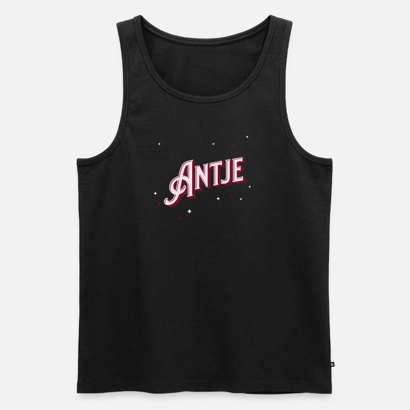 Antje name personalized - Men's Premium Organic Tank Top - black