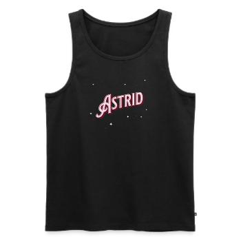 Astrid name personalized - Men's Premium Organic Tank Top - black - Front - AI Model Male 178 light (178cm)