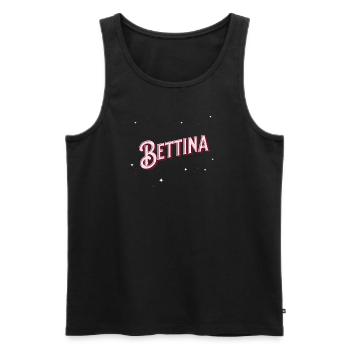 Bettina Namen personalisiert - Männer Premium Bio Tank Top - Schwarz - Vorne - Michal (187cm)