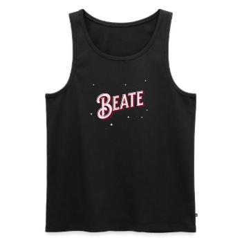 Beate Namen personalisiert - Männer Premium Bio Tank Top - Schwarz - Vorne - AI Model Male 178 light (178cm)