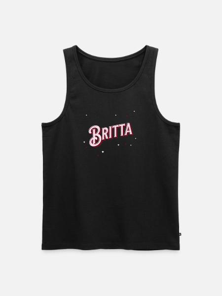 Britta name personalized - Men's Premium Organic Tank Top - black