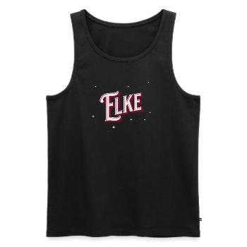 Elke Namen personalisiert - Männer Premium Bio Tank Top - Schwarz - Vorne - AI Model Male 178 light (178cm)