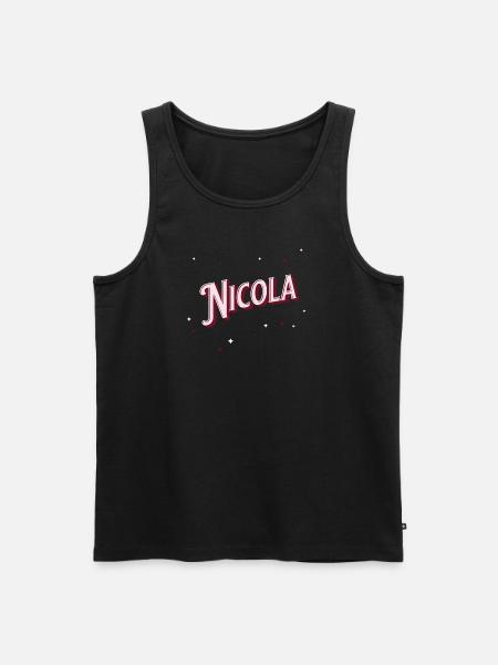 Nicola name personalized - Men's Premium Organic Tank Top - black