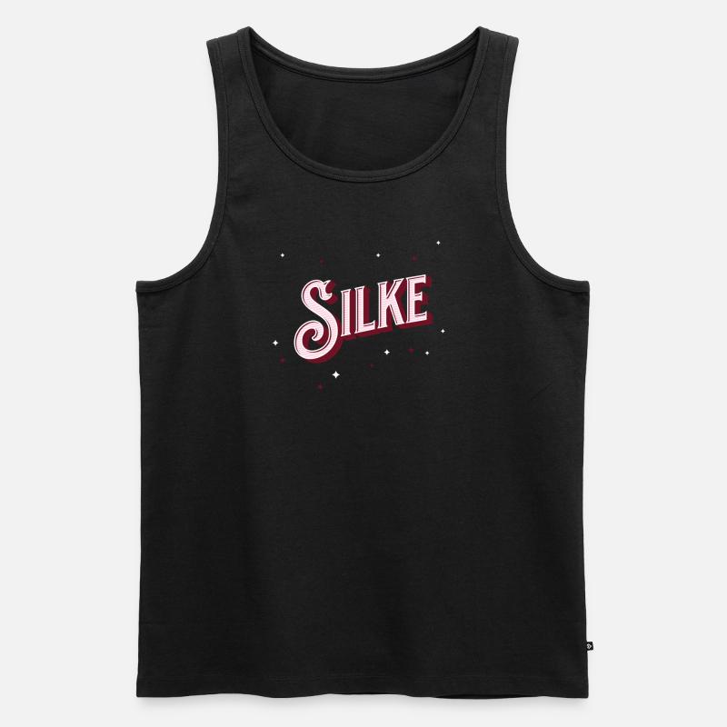Silke name personalized - Men's Premium Organic Tank Top - black