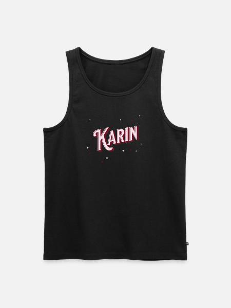 Karin's name personalized - Men's Premium Organic Tank Top - black