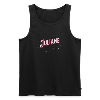 Juliane Namen personalisiert - Männer Premium Bio Tank Top - Schwarz - Vorne - Michal (187cm)