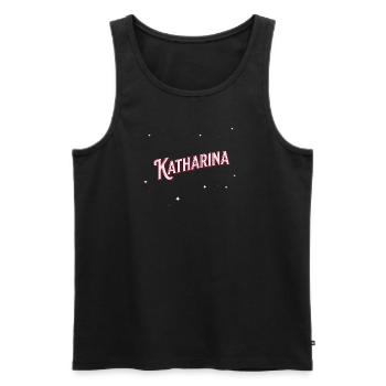 Katharina name personalized - Men's Premium Organic Tank Top - black - Front - Michal (187cm)