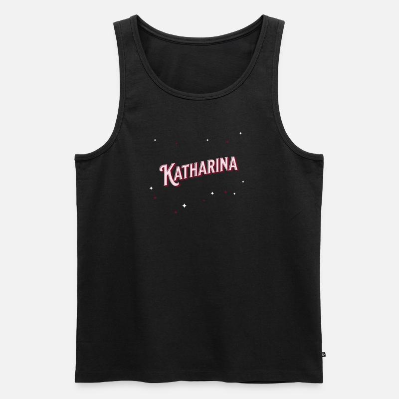 Katharina name personalized - Men's Premium Organic Tank Top - black