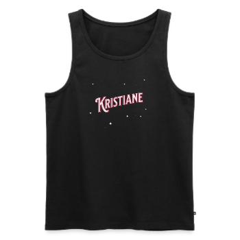 Kristiane Namen personalisiert - Männer Premium Bio Tank Top - Schwarz - Vorne - Michal (187cm)