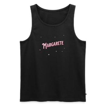 Le nom de Margarete personnalisé - Débardeur bio Premium Homme - noir - Devant - Michal (187cm)