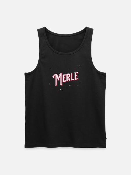 Merle name personalized - Men's Premium Organic Tank Top - black