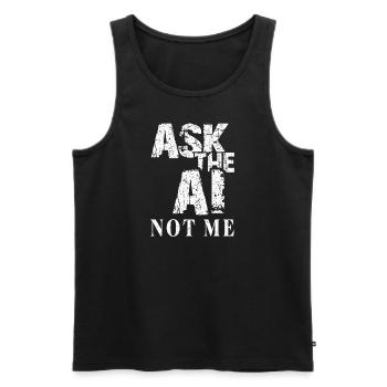 AI Artificial Intelligence Funny Nerd Saying - Men's Premium Organic Tank Top - black - Front - AI Model Male 178 light (178cm)