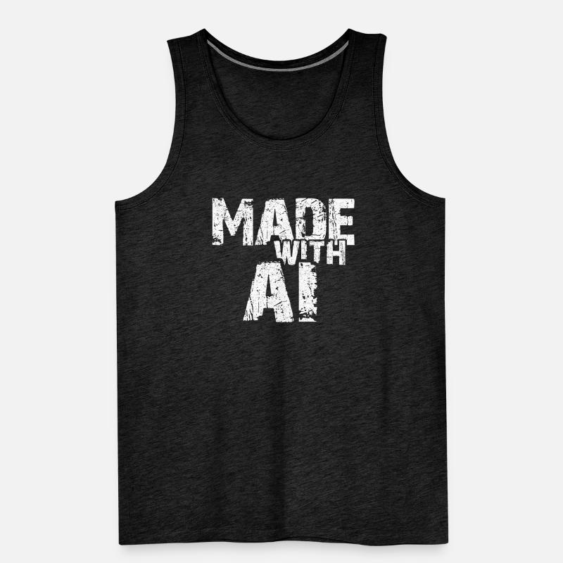 AI Artificial Intelligence Funny Nerd Saying Men's Premium Organic Tank Top