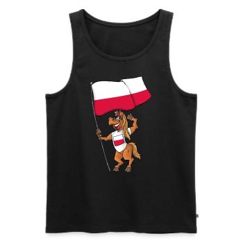 Polen Fan Pferd - Männer Premium Bio Tank Top - Schwarz - Vorne - Michal (187cm)
