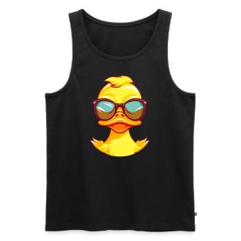Bébé canard - Débardeur bio Premium Homme - noir - Devant - Michal (187cm)