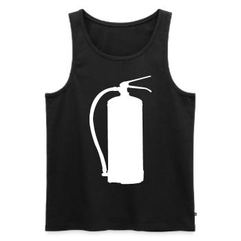 Feuerlöscher Design - Safety First in Stil - Männer Premium Bio Tank Top - Schwarz - Vorne - AI Model Male 178 light (178cm)