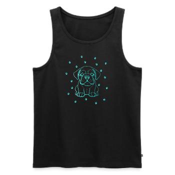 American bulldog with small paws - Men's Premium Organic Tank Top - black - Front - AI Model Male 178 light (178cm)