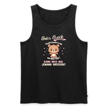 Lustige Kollegen Sprüche Teddybär Geschenkideen - Männer Premium Bio Tank Top - Schwarz - Vorne - Michal (187cm)
