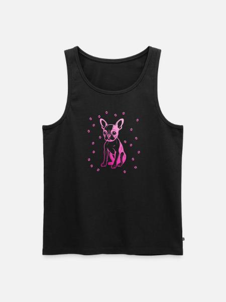 Boston Terrier with small paws - Men's Premium Organic Tank Top - black