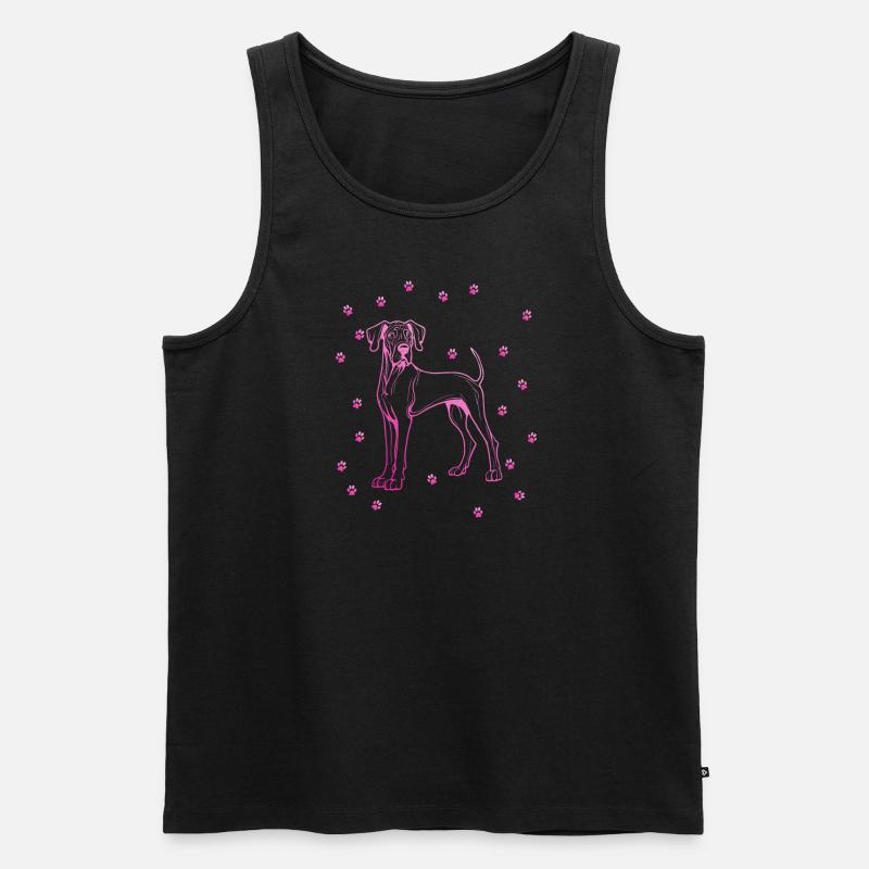 Great Dane with small paws - Men's Premium Organic Tank Top - black
