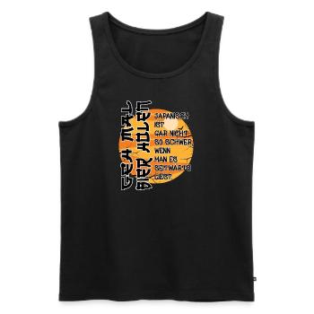 Geh mal Bier holen japanisch - Männer Premium Bio Tank Top - Schwarz - Vorne - AI Model Male 178 light (178cm)