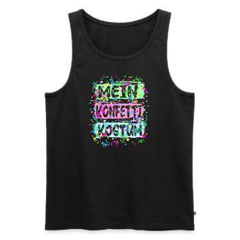 Mein Konfetti Kostüm für Karneval oder Fasching - Männer Premium Bio Tank Top - Schwarz - Vorne - Michal (187cm)