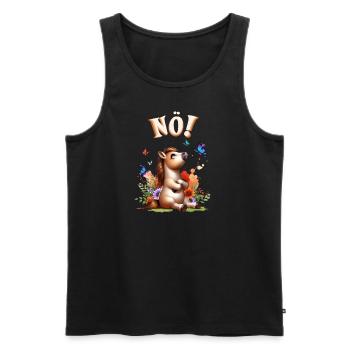Drôle de cheval qui dit non ! pour les amoureux des chevaux - Débardeur bio Premium Homme - noir - Devant - Michal (187cm)