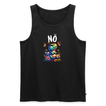 Dinosaur Dinos Saying Nope for Boys and Girls - Men's Premium Organic Tank Top - black - Front - AI Model Male 178 light (178cm)