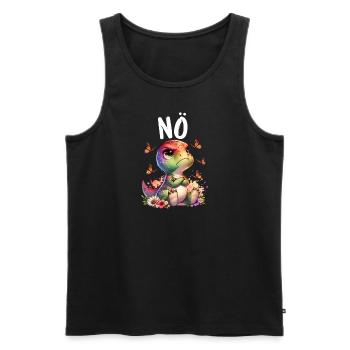 dinosaures Dinos disant non pour les garçons et les filles - Débardeur bio Premium Homme - noir - Devant - AI Model Male 178 light (178cm)