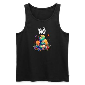 Dinosaur Dinos Saying Nope for Boys and Girls - Men's Premium Organic Tank Top - black - Front - AI Model Male 178 light (178cm)