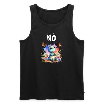 Dinosaur Dinos Saying Nope for Boys and Girls - Men's Premium Organic Tank Top - black - Front - AI Model Male 178 light (178cm)