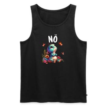 Dinosaur Dinos Saying Nope for Boys and Girls - Men's Premium Organic Tank Top - black - Front - AI Model Male 178 light (178cm)