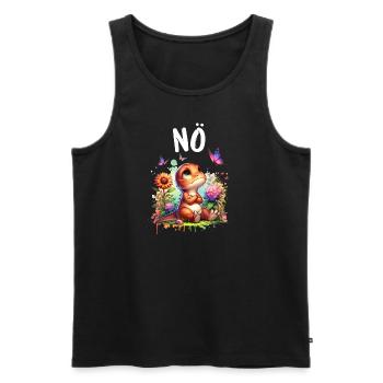 Dinosaur Dinos Saying Nope for Boys and Girls - Men's Premium Organic Tank Top - black - Front - AI Model Male 178 light (178cm)