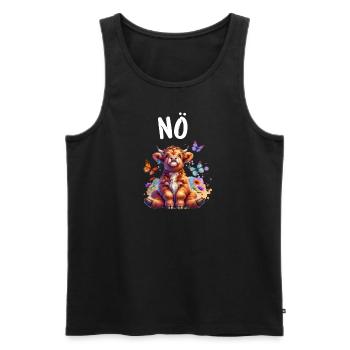 Highland Cow dit non pour les garçons et les filles - Débardeur bio Premium Homme - noir - Devant - Michal (187cm)