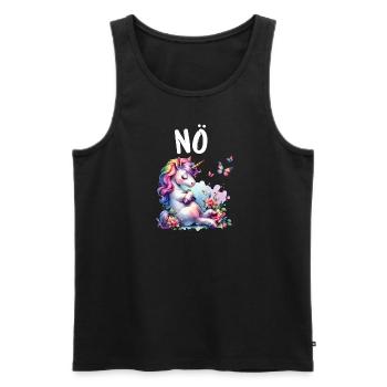 Licorne disant non Garçon et fille Créature mythique - Débardeur bio Premium Homme - noir - Devant - Michal (187cm)