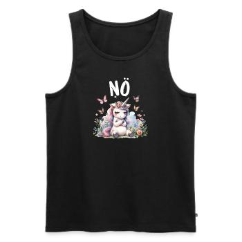 Licorne disant non Garçon et fille Créature mythique - Débardeur bio Premium Homme - noir - Devant - Michal (187cm)