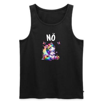 La licorne dit non aux créatures mythiques des garçons et des filles - Débardeur bio Premium Homme - noir - Devant - Michal (187cm)