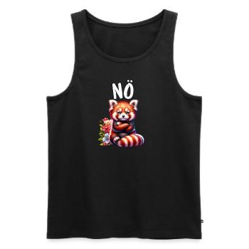 Roter Panda Lustiger Spruch Nö Feuerfuchs - Männer Premium Bio Tank Top - Schwarz - Vorne - AI Model Male 178 light (178cm)