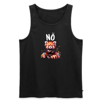 Roter Panda Lustiger Spruch Nö Feuerfuchs - Männer Premium Bio Tank Top - Schwarz - Vorne - AI Model Male 178 light (178cm)