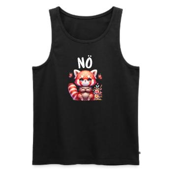 Roter Panda Lustiger Spruch Nö Feuerfuchs - Männer Premium Bio Tank Top - Schwarz - Vorne - AI Model Male 178 light (178cm)