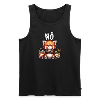 Roter Panda Lustiger Spruch Nö Feuerfuchs - Männer Premium Bio Tank Top - Schwarz - Vorne - AI Model Male 178 light (178cm)