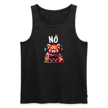Roter Panda Lustiger Spruch Nö Feuerfuchs - Männer Premium Bio Tank Top - Schwarz - Vorne - AI Model Male 178 light (178cm)